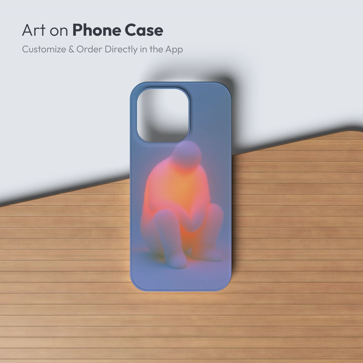 Glowing Solitude: Ethereal Figure in Neon Haze - Image 3