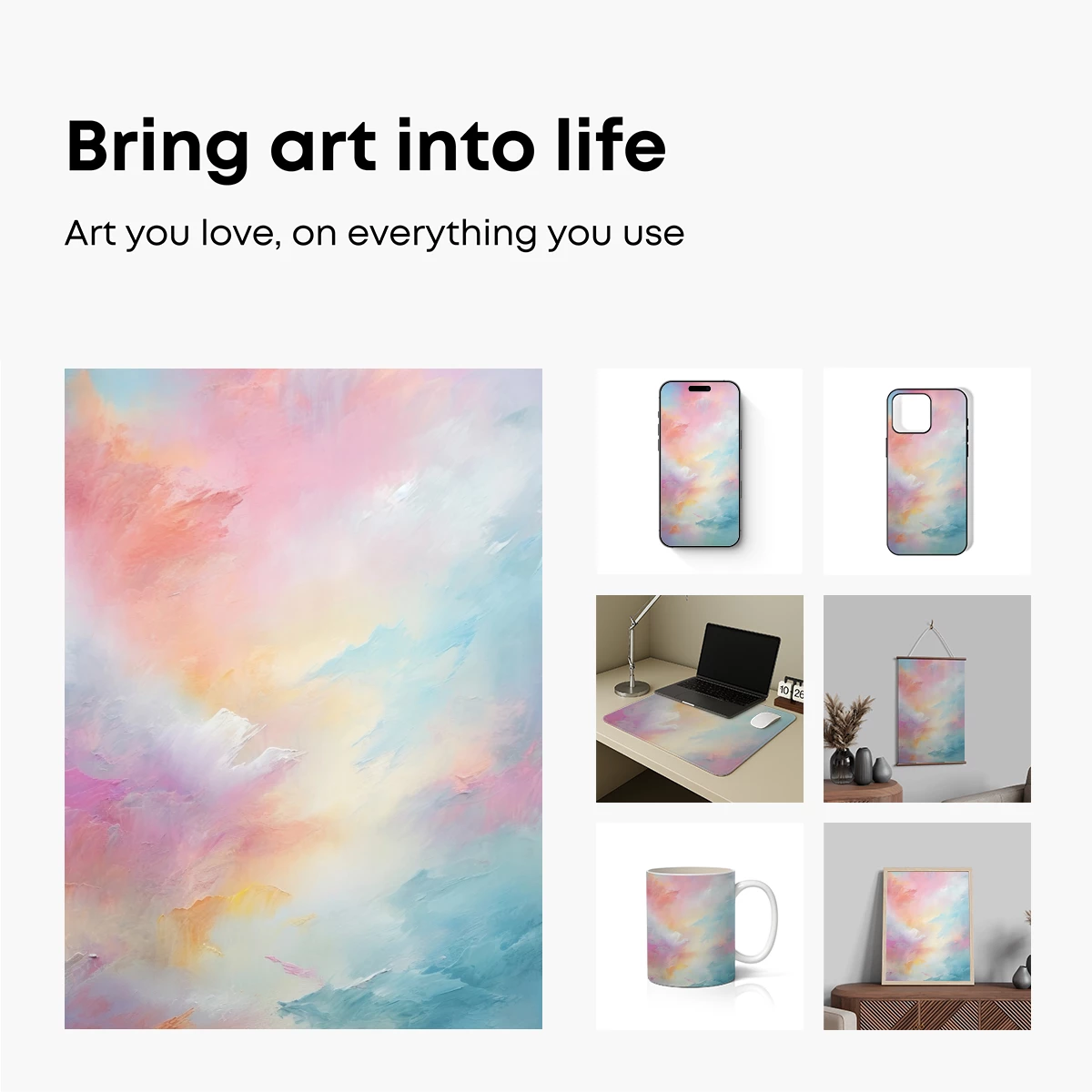 Pastel Symphony: Abstract Brushstrokes in Harmony - Image 2
