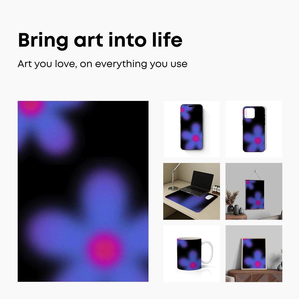 Neon Bloom: Ethereal Floral Glows in the Dark - Image 2