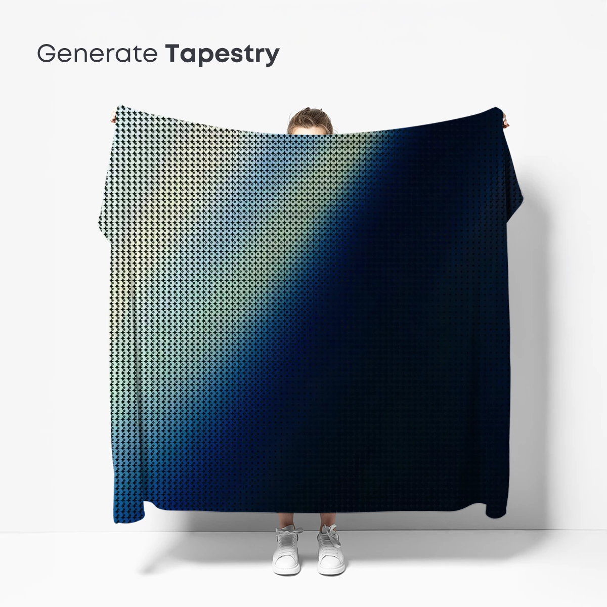 Digital Gradient Veil: Pixelated Elegance - Image 5