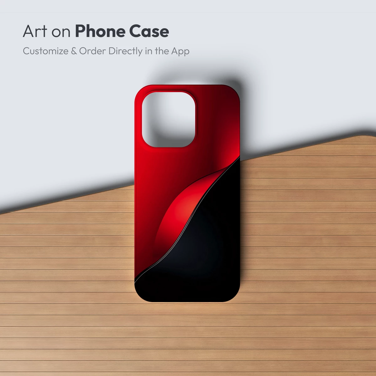 Crimson Wave: Abstract Elegance in Red and Black - Image 3