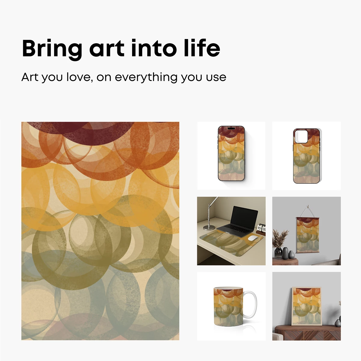 Interlocking Circles: A Symphony of Warm Tones - Image 2