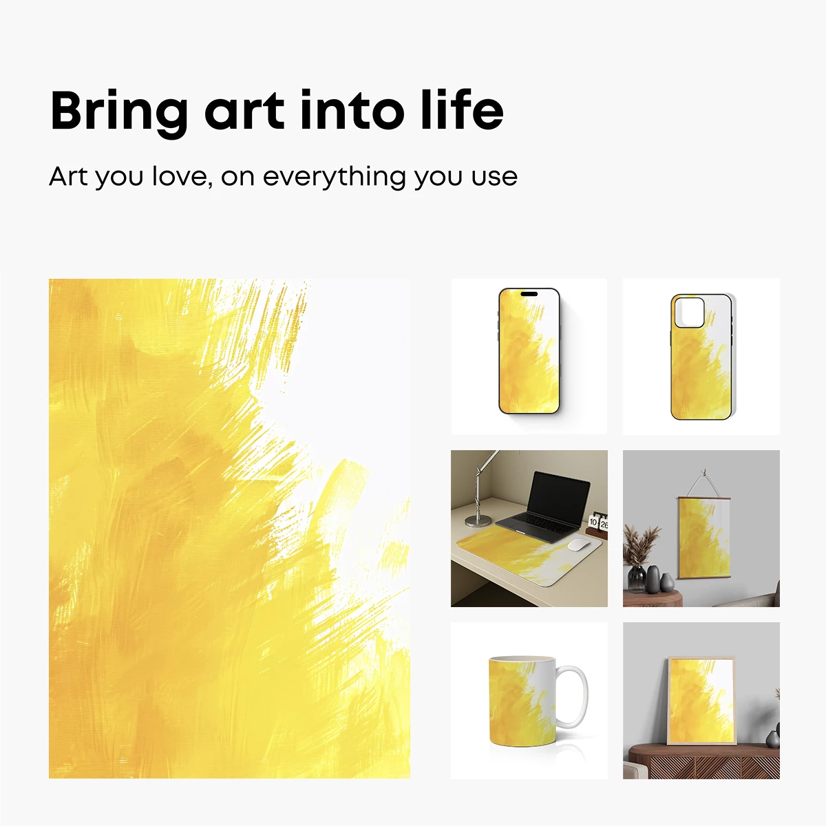 Golden Brushstroke Symphony - Image 2