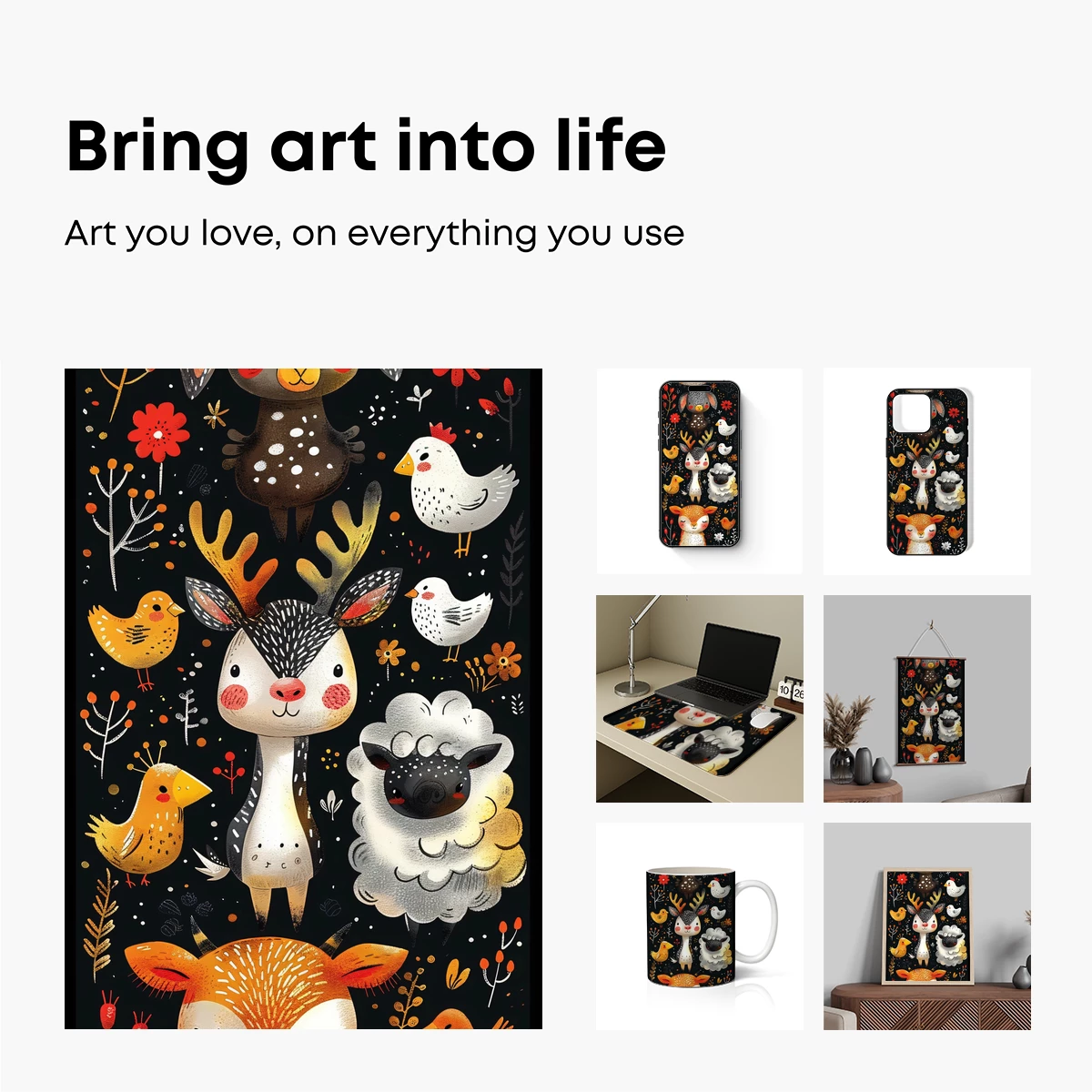 Enchanted Forest Creatures: Whimsical Wildlife Art - Image 2