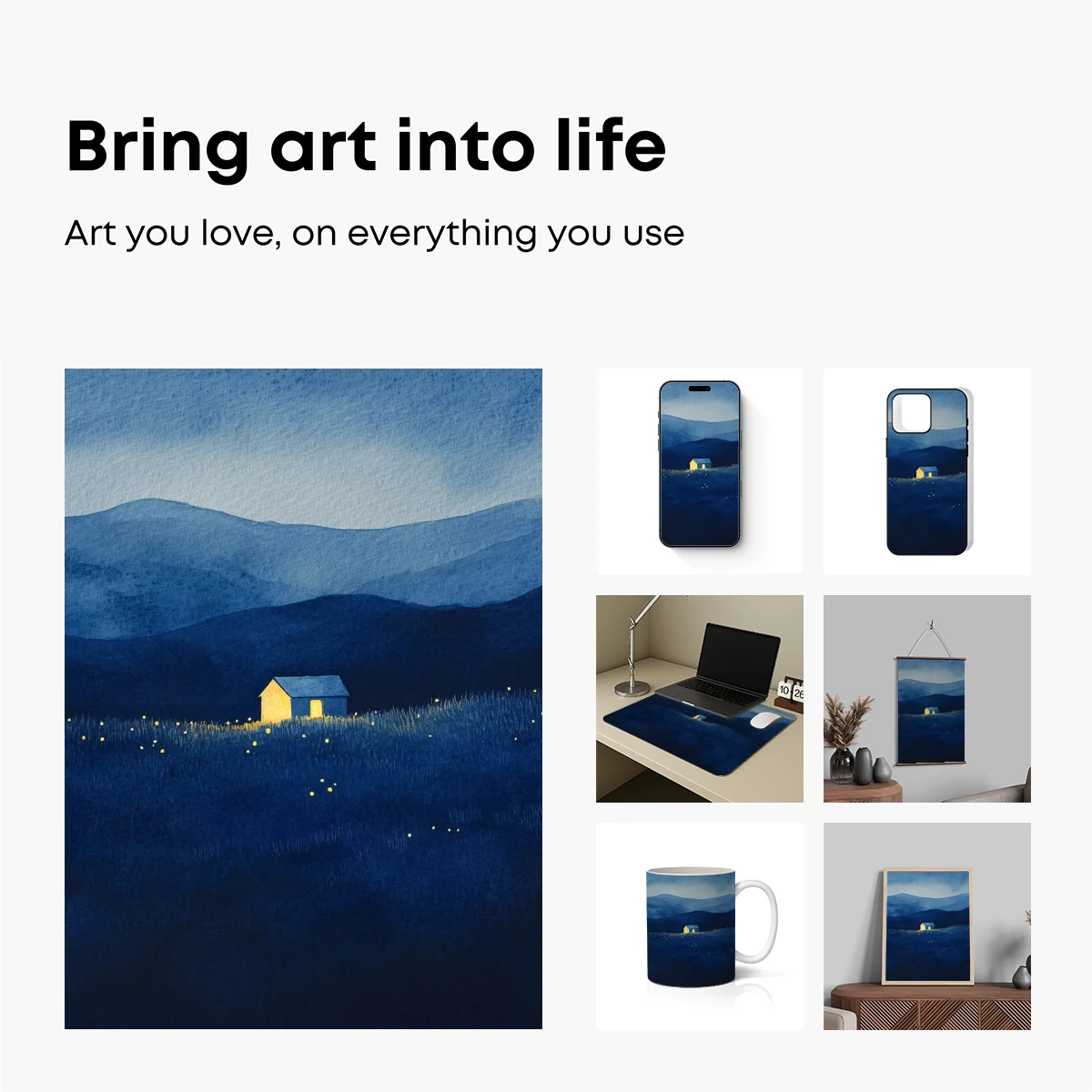 Luminous Cabin in Twilight Fields - Image 2