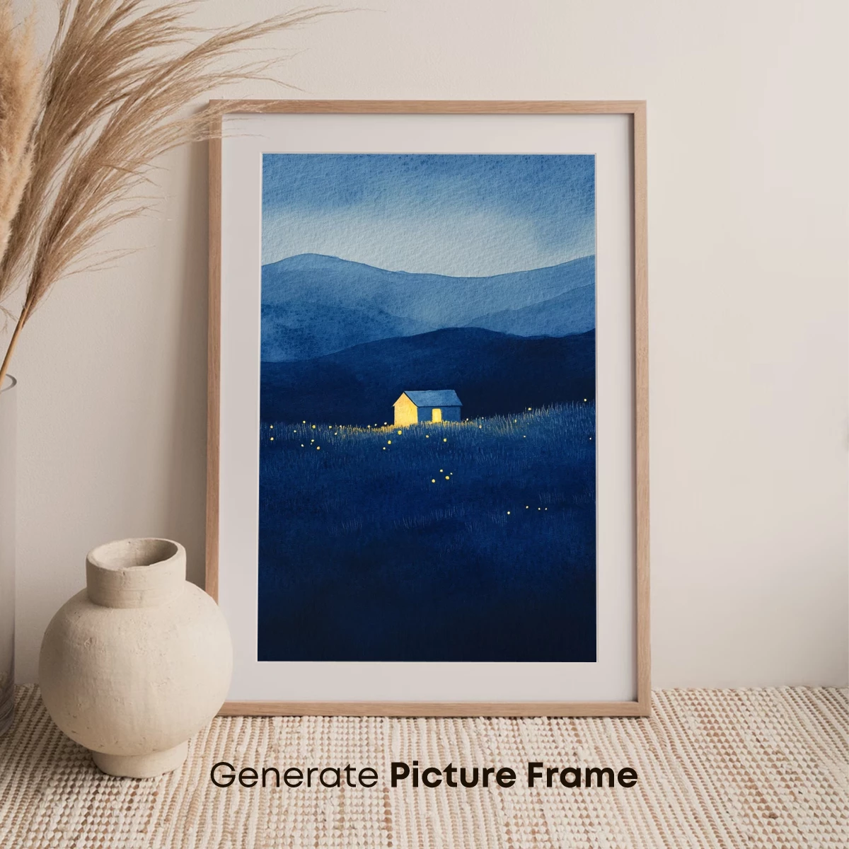 Luminous Cabin in Twilight Fields - Image 7