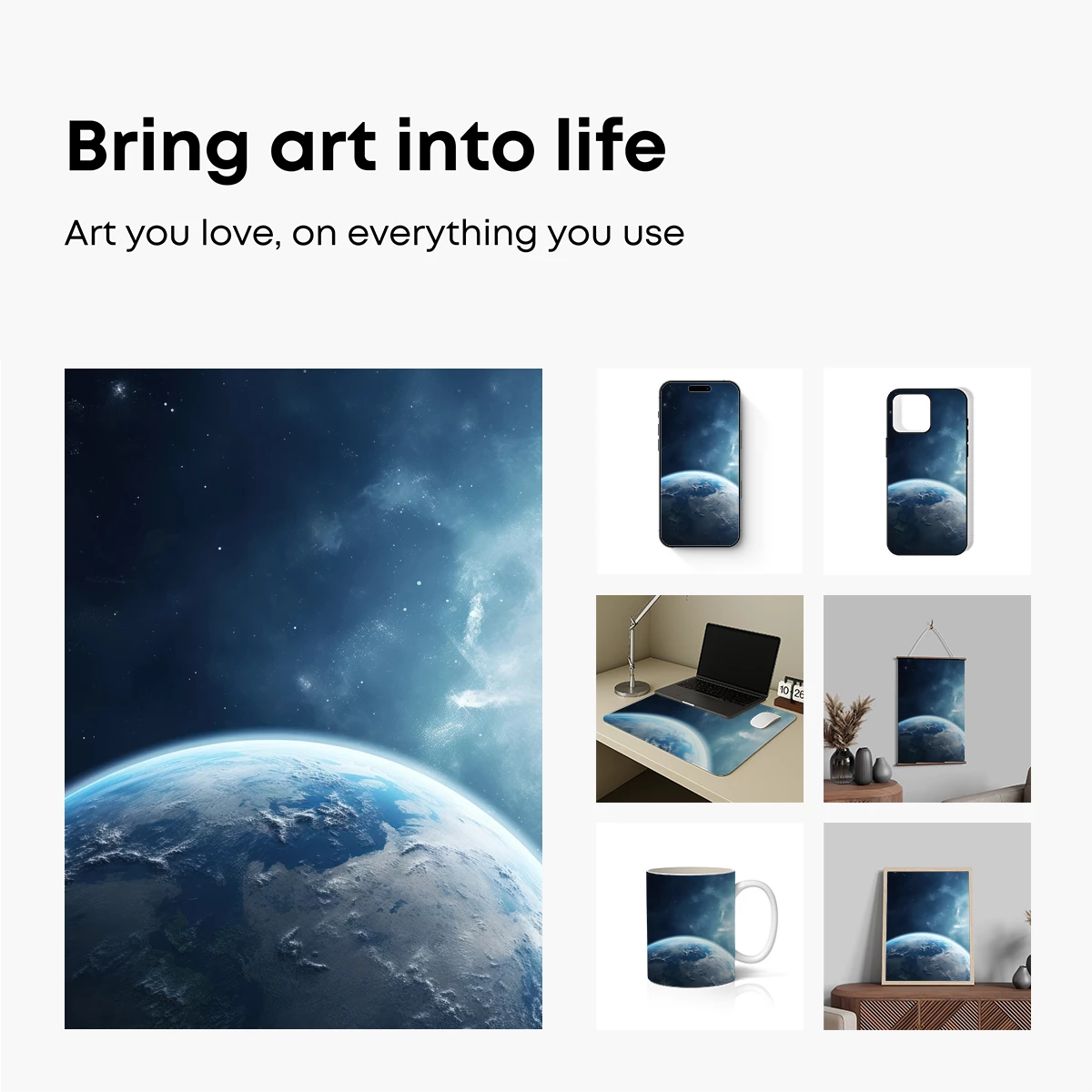 Ethereal Earth: Cosmic Dawn Over Blue Planet - Image 2