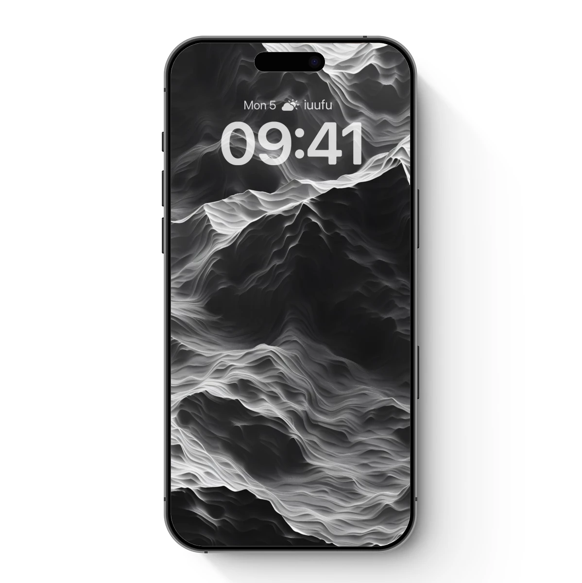 Ethereal Mountain Waves: Monochrome Flow