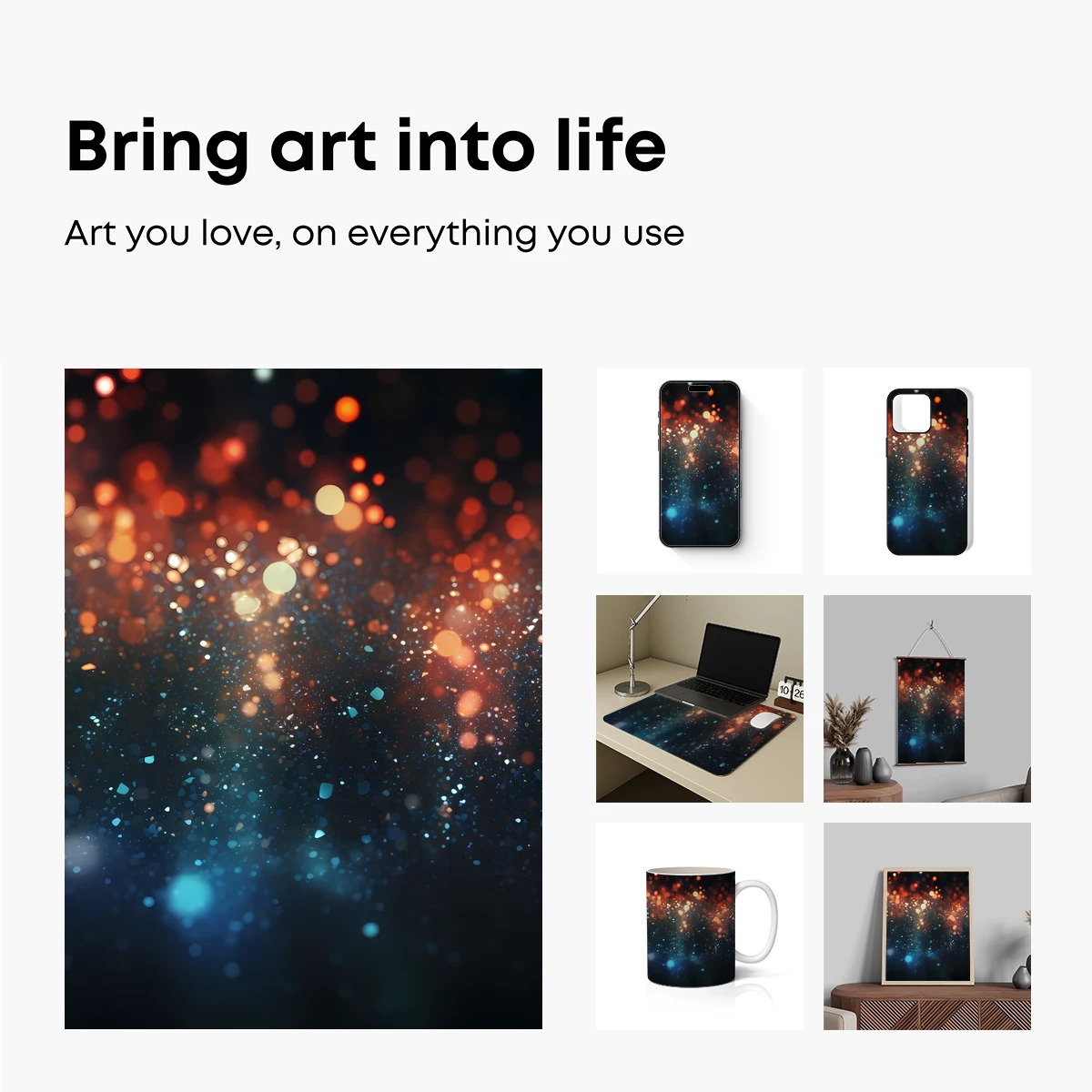 Bokeh Symphony: Celestial Dust in Warm Hues - Image 2