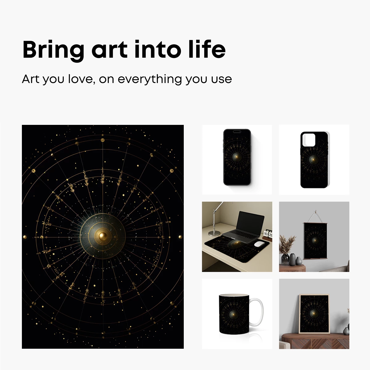 Golden Celestial Harmony: A Cosmic Ballet - Image 2