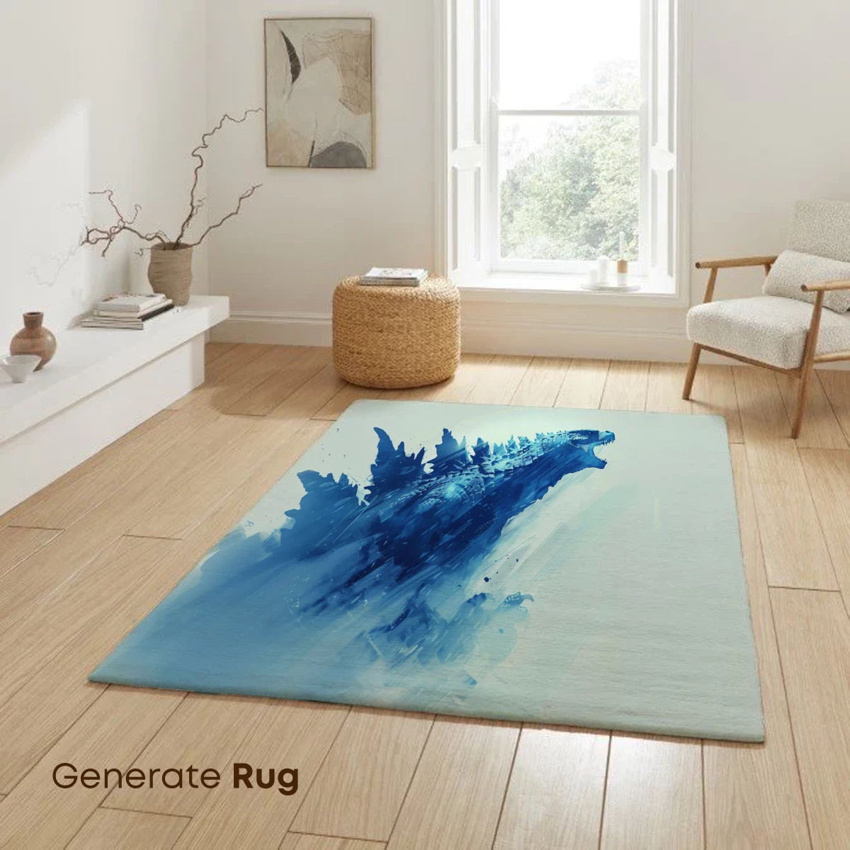 Blue Godzilla: Abstract Beast Roar - Image 6