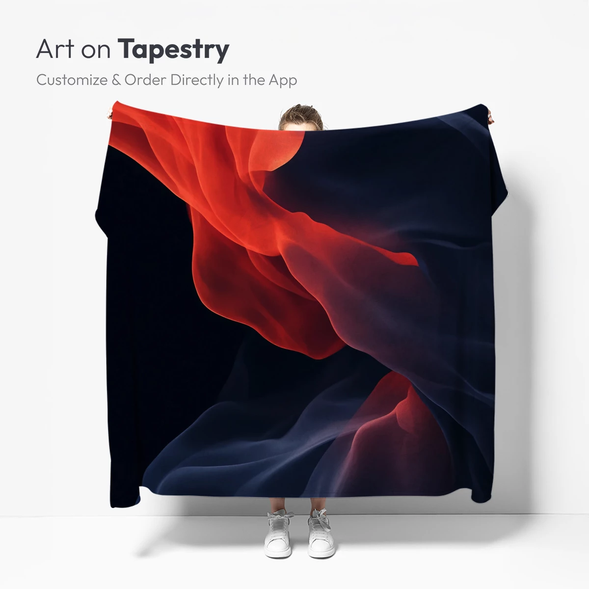 Fiery Elegance: Abstract Smoke Waves - Image 5
