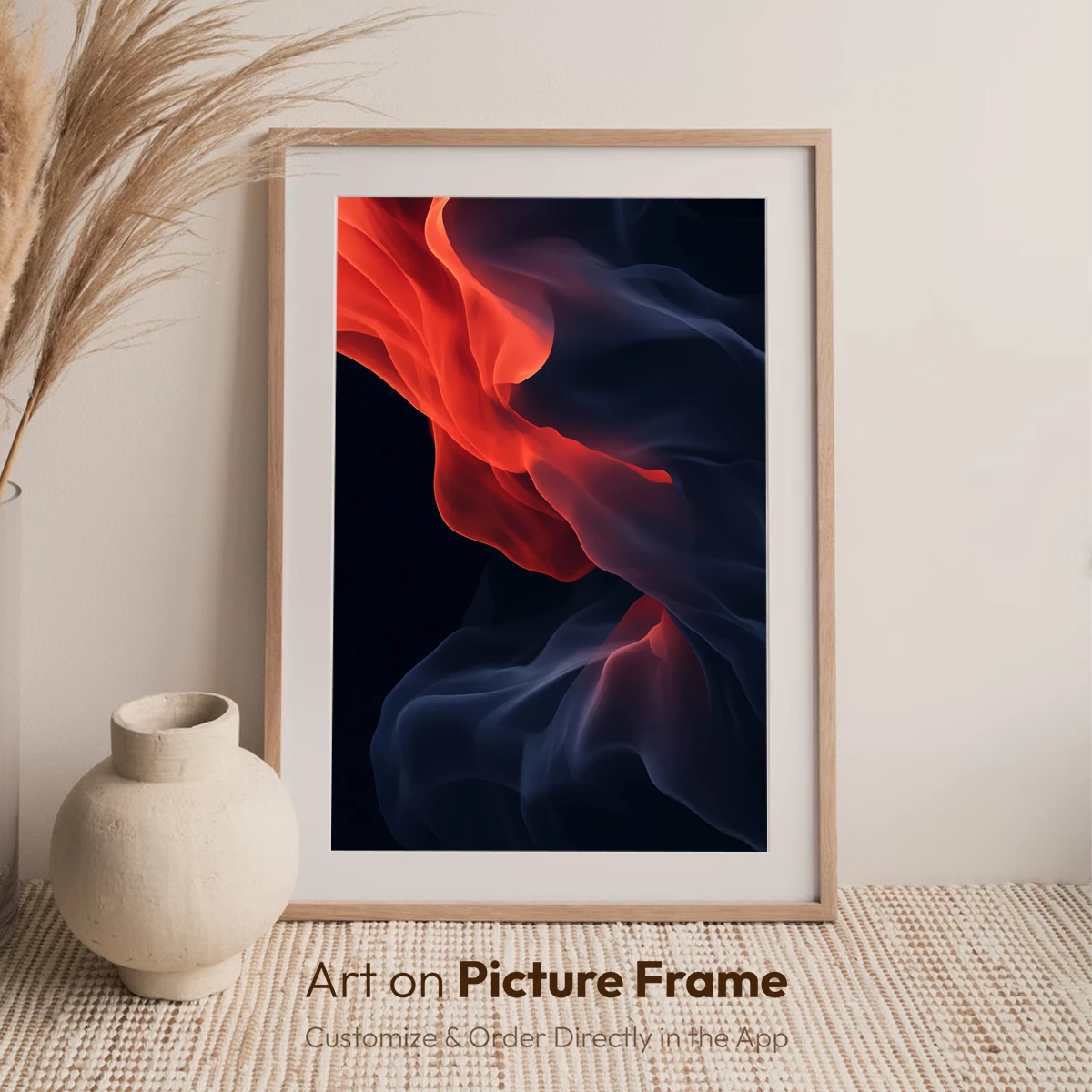 Fiery Elegance: Abstract Smoke Waves - Image 7