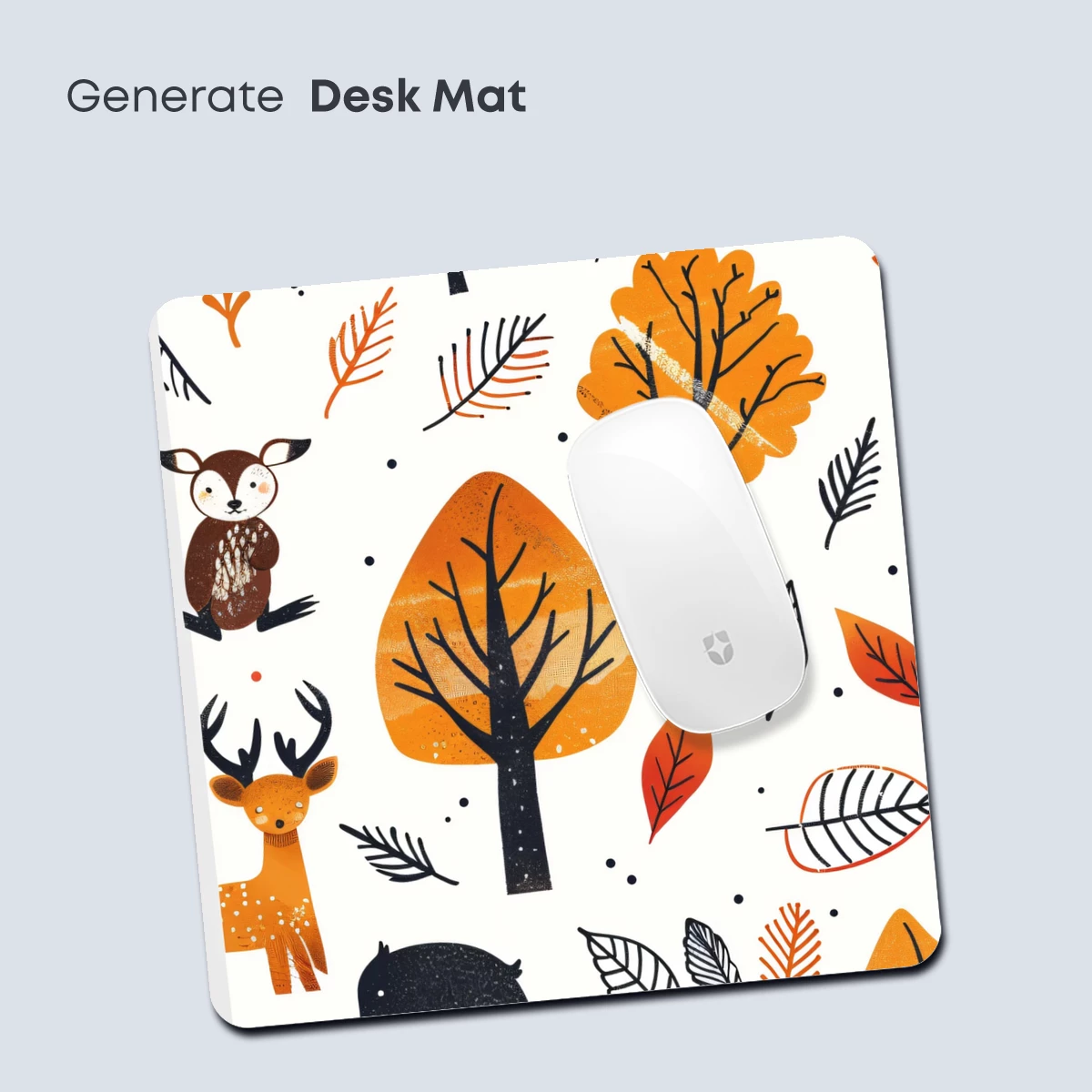 Autumn Forest Whimsy: Deer & Trees in Warm Hues - Image 4