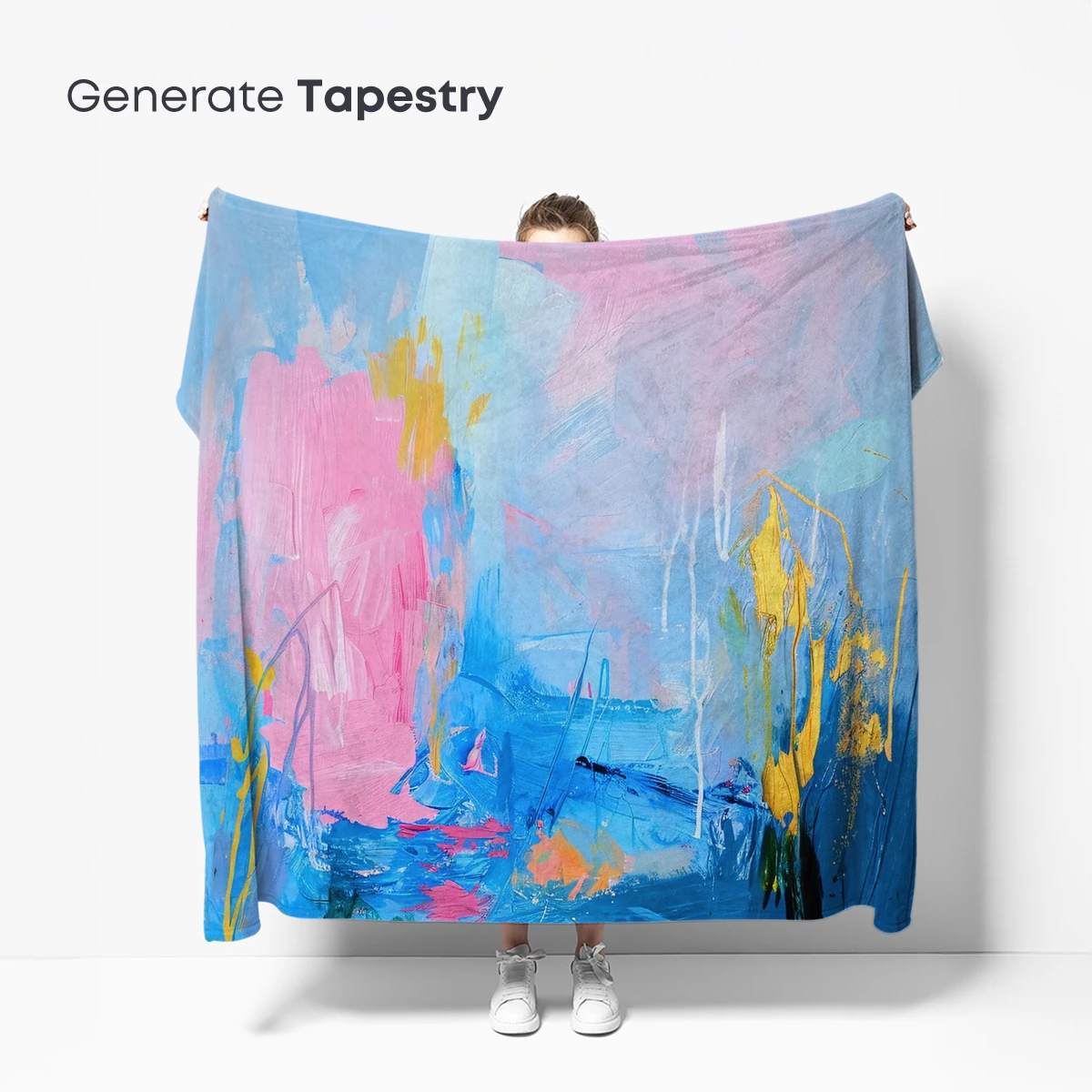 Abstract Blue Symphony: Brushstroke Harmony - Image 5