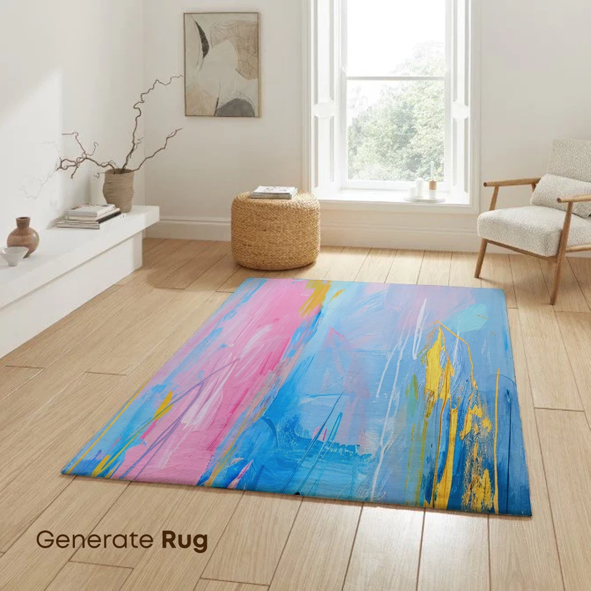 Abstract Blue Symphony: Brushstroke Harmony - Image 6