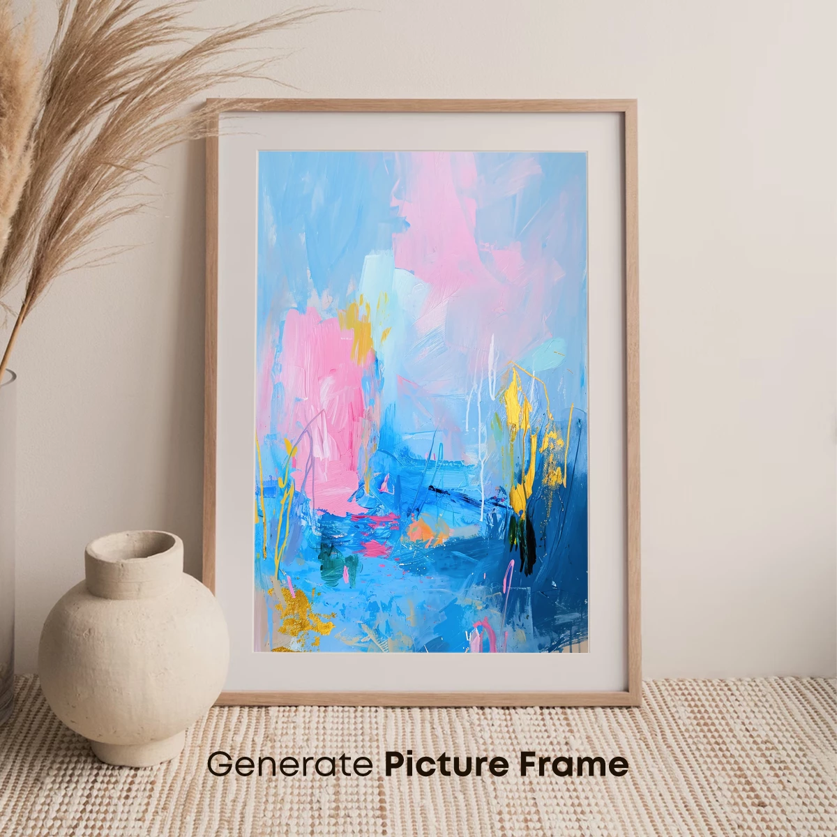 Abstract Blue Symphony: Brushstroke Harmony - Image 7