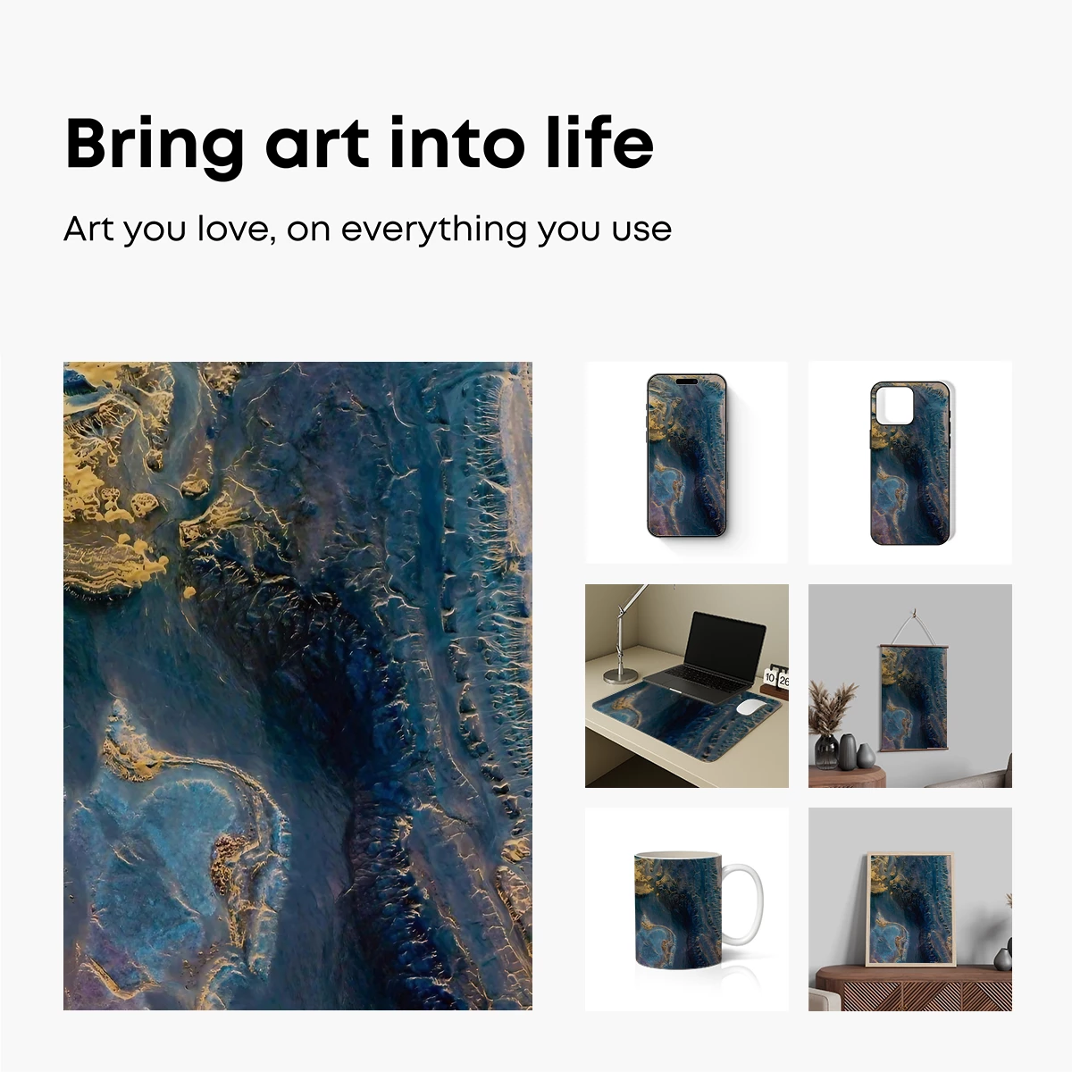 Desert Abyss: Aerial Elegance of Earth's Crust - Image 2