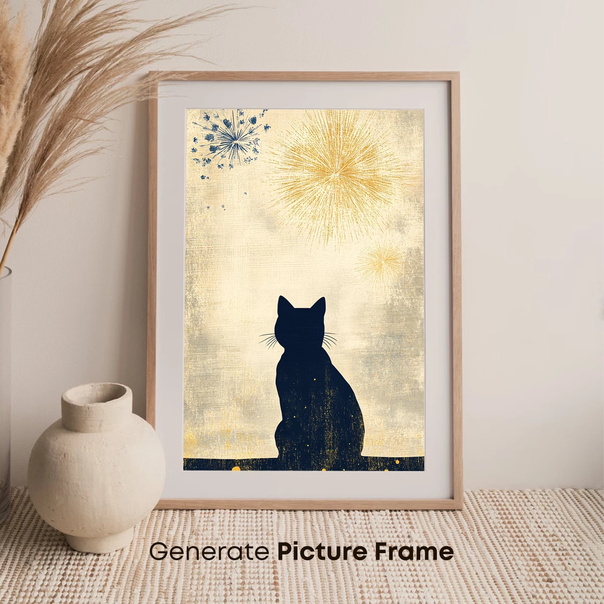Silent Night Cat: Fireworks in the Sky - Image 7