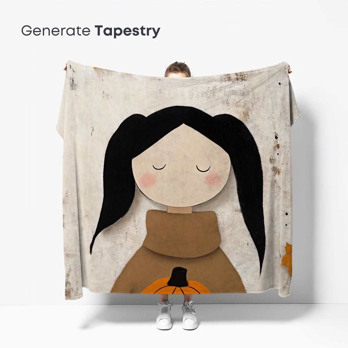 Autumn Serenity: Pumpkin Embrace - Image 5