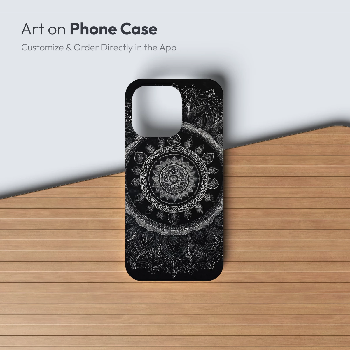 Eternal Mandala: Monochrome Floral Symmetry - Image 2