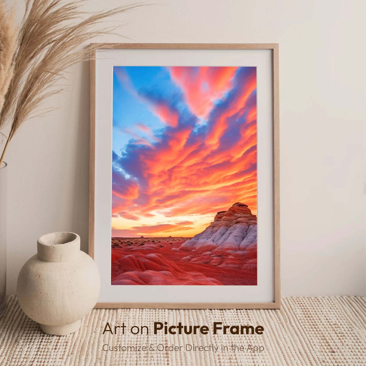 Fiery Desert Dawn: A Symphony of Sand and Sky - Image 6