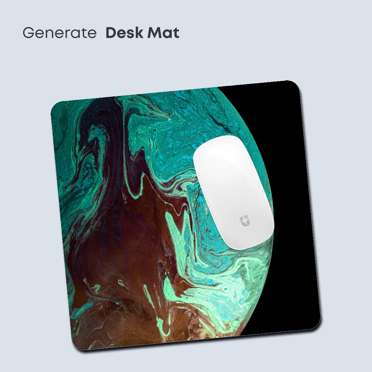 Cosmic Ink Swirl: Teal and Umber Abyss - Image 4