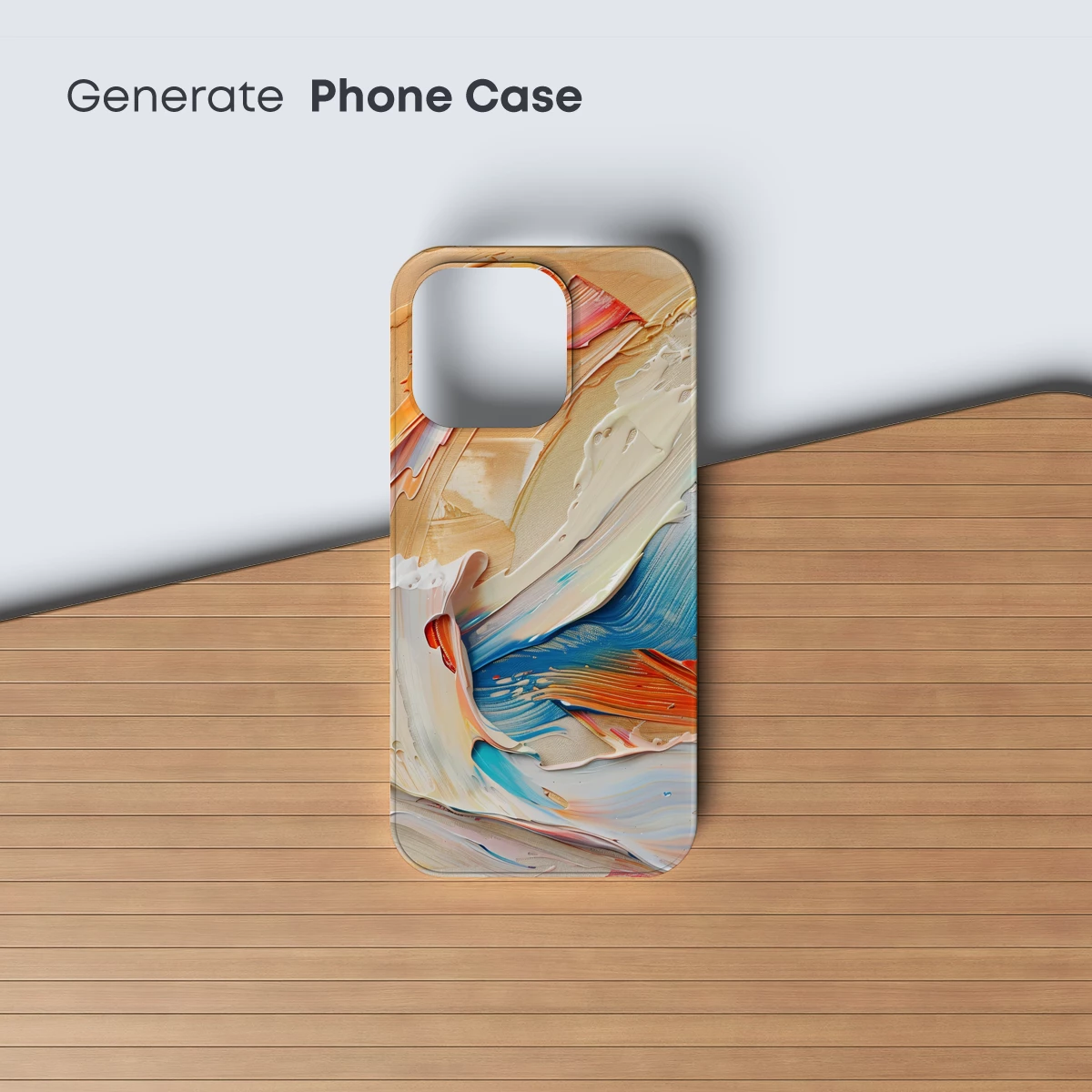 Abstract Fusion: Swirling Canvas of Warm Hues and Cool Blues - Image 3