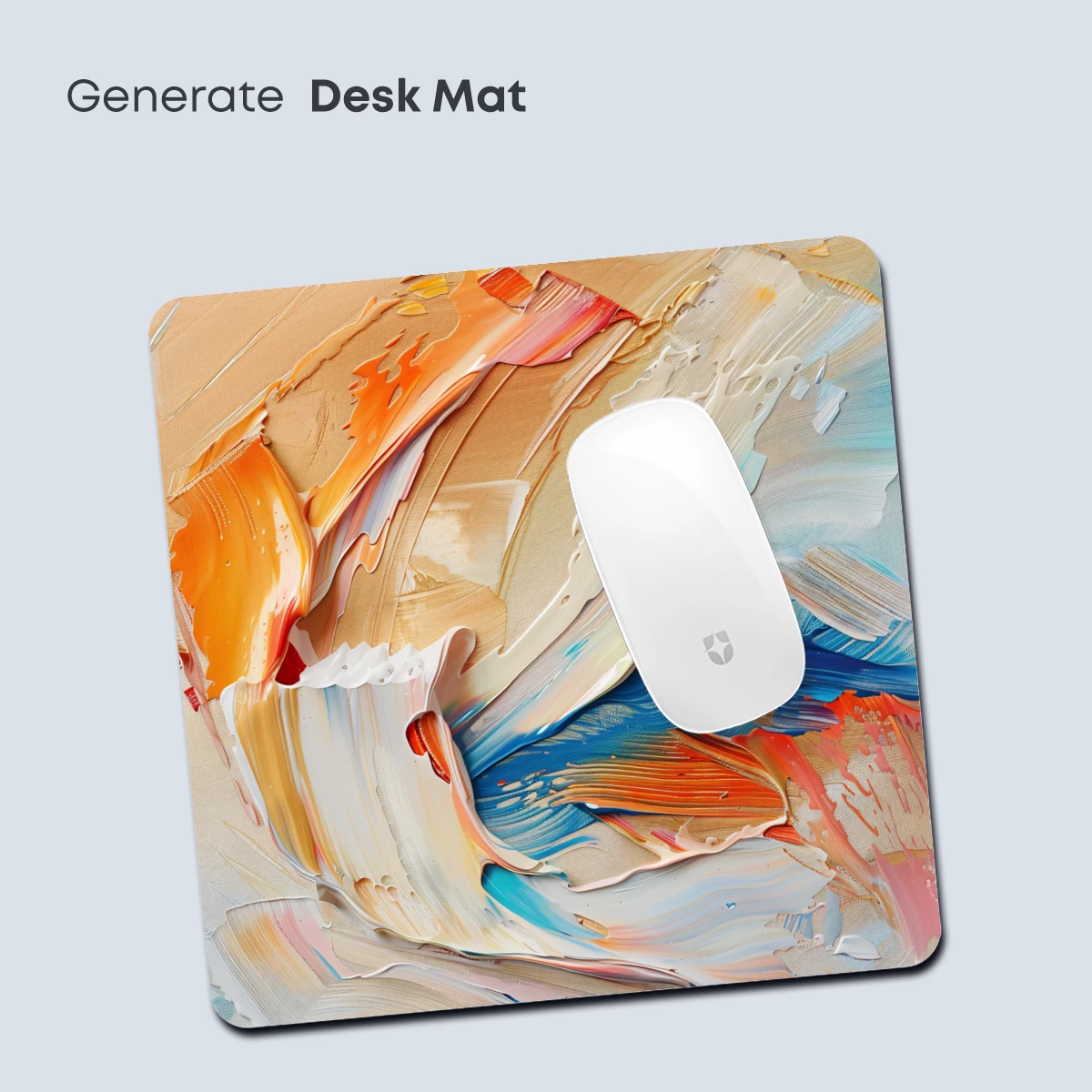 Abstract Fusion: Swirling Canvas of Warm Hues and Cool Blues - Image 4