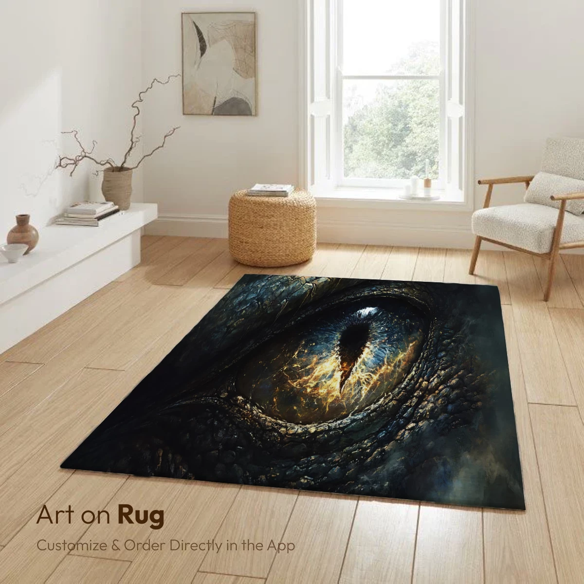 Dragon's Gaze: Mystical Eye in Fiery Detail - Image 5