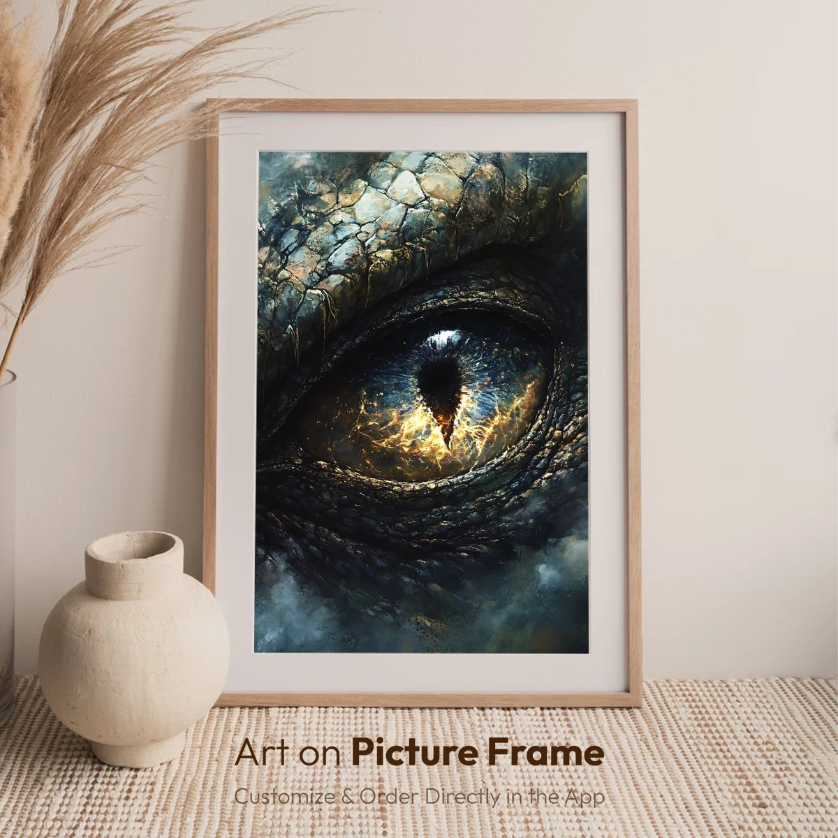 Dragon's Gaze: Mystical Eye in Fiery Detail - Image 6