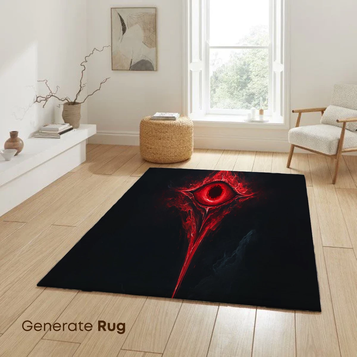 Eternal Crimson Eye: Mystical Vision in Dark Abyss - Image 6