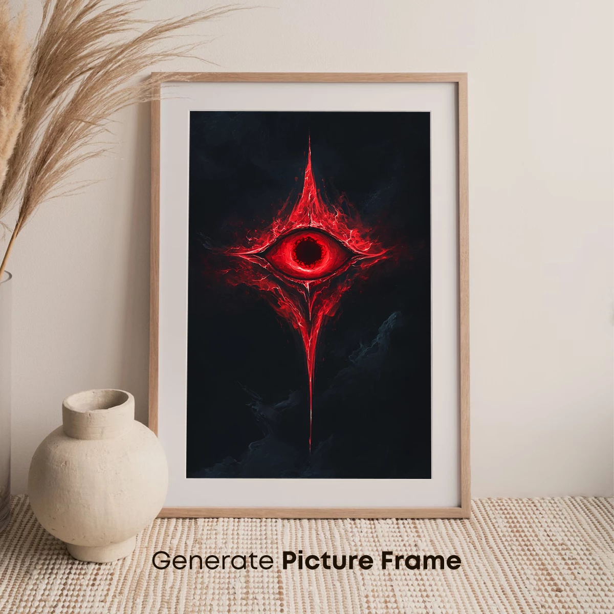 Eternal Crimson Eye: Mystical Vision in Dark Abyss - Image 7