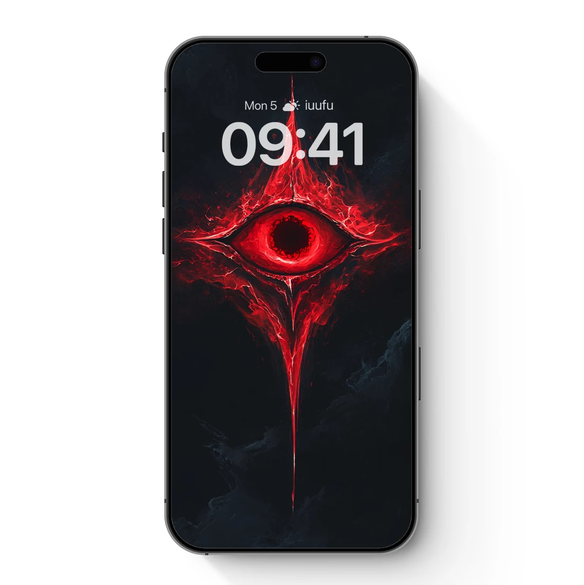 Eternal Crimson Eye: Mystical Vision in Dark Abyss