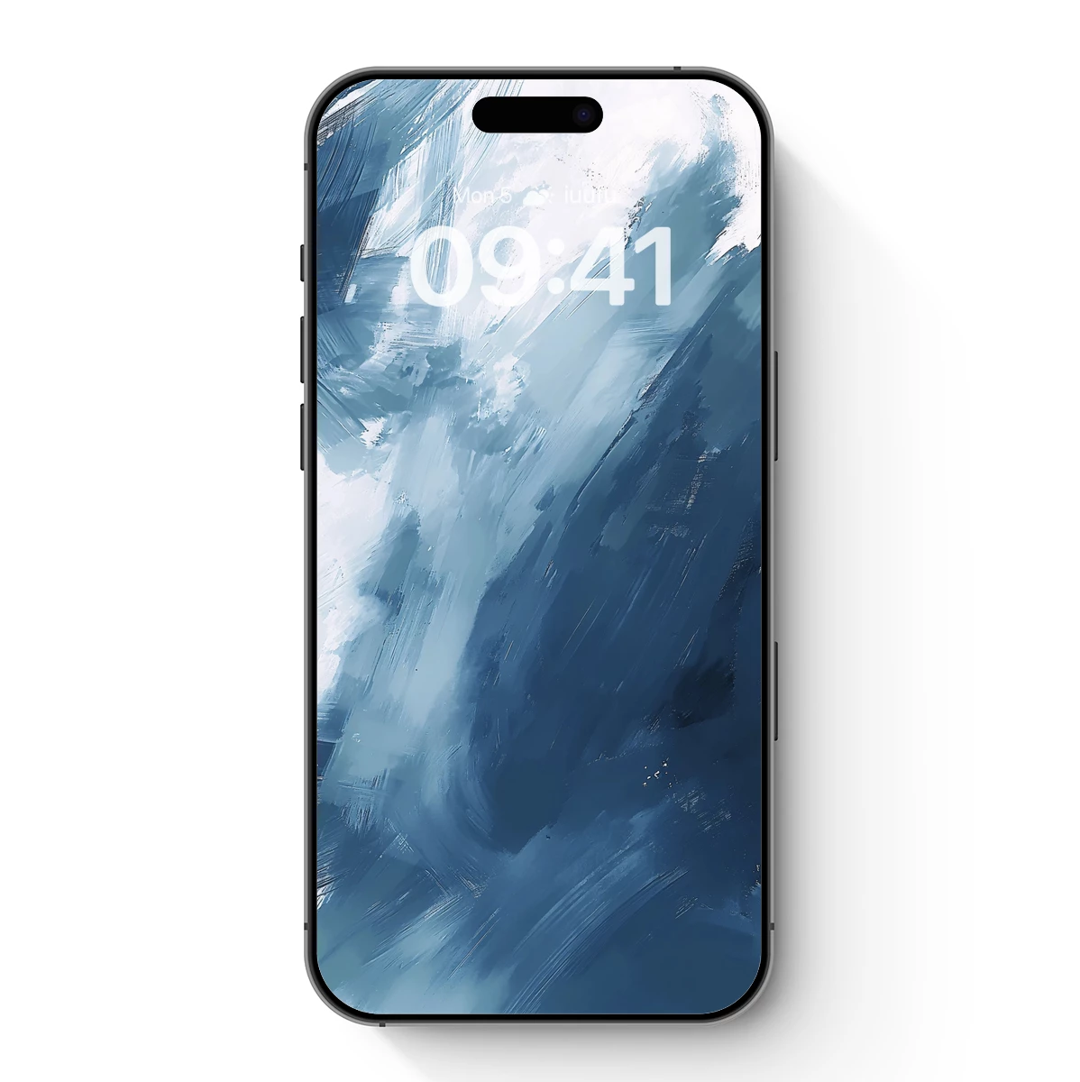 Abstract Blue Symphony: Brushstroke Elegance