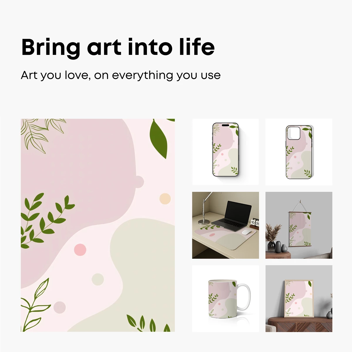 Botanical Blooms in Pastel Harmony - Image 2