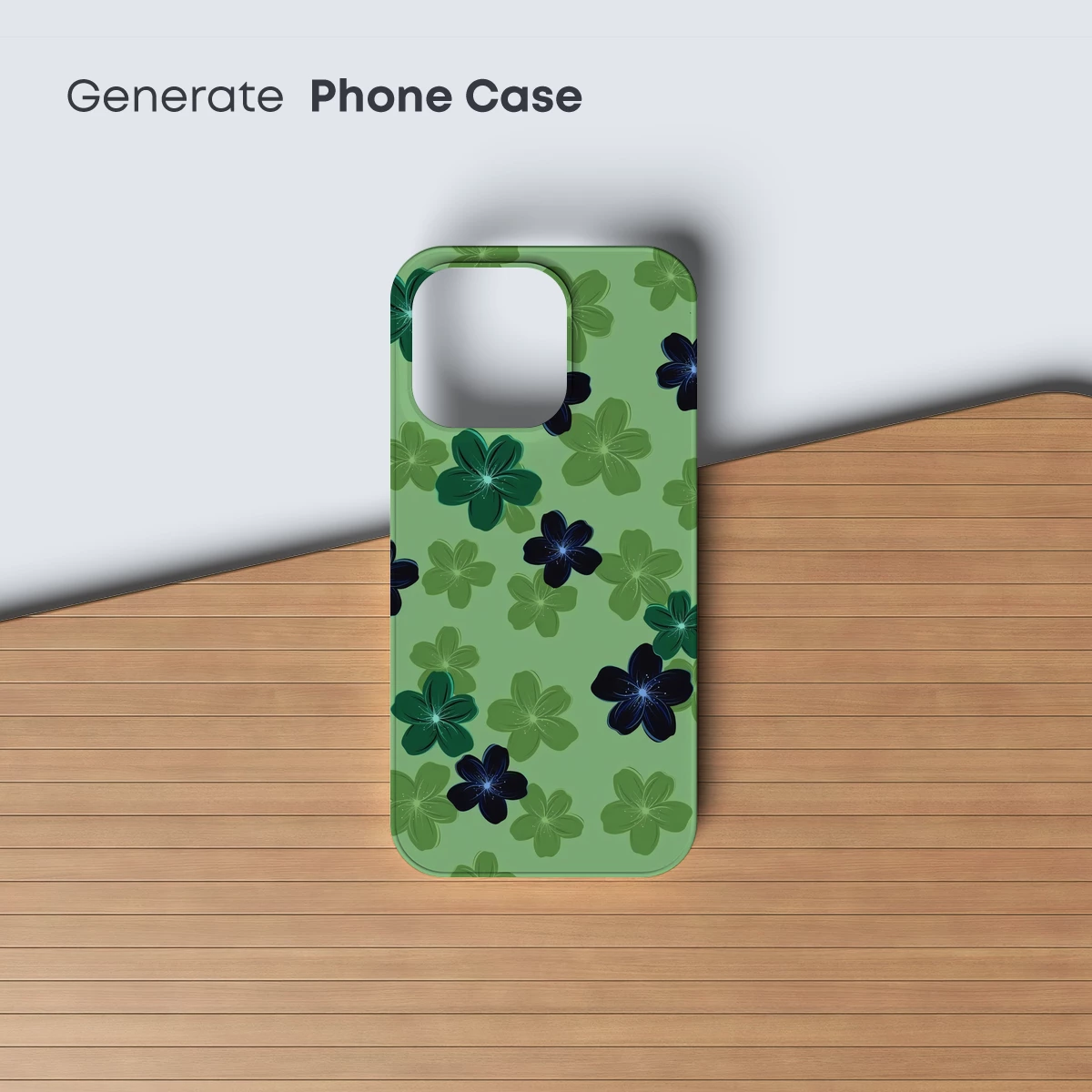 Glowing Floral Symphony in Emerald and Midnight - Image 3