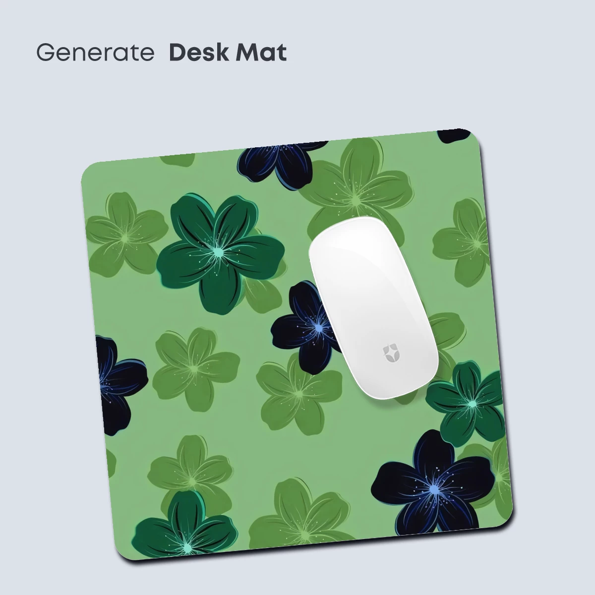 Glowing Floral Symphony in Emerald and Midnight - Image 4