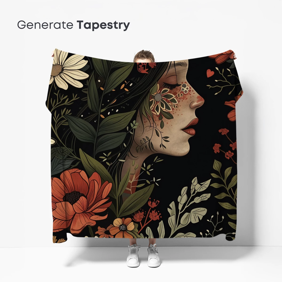 Floral Enchantment: Nature's Embrace in Artistic Profile - Image 5