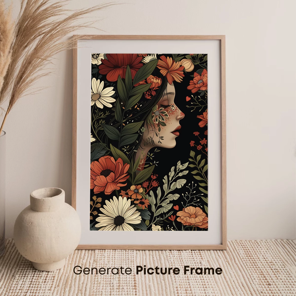 Floral Enchantment: Nature's Embrace in Artistic Profile - Image 7