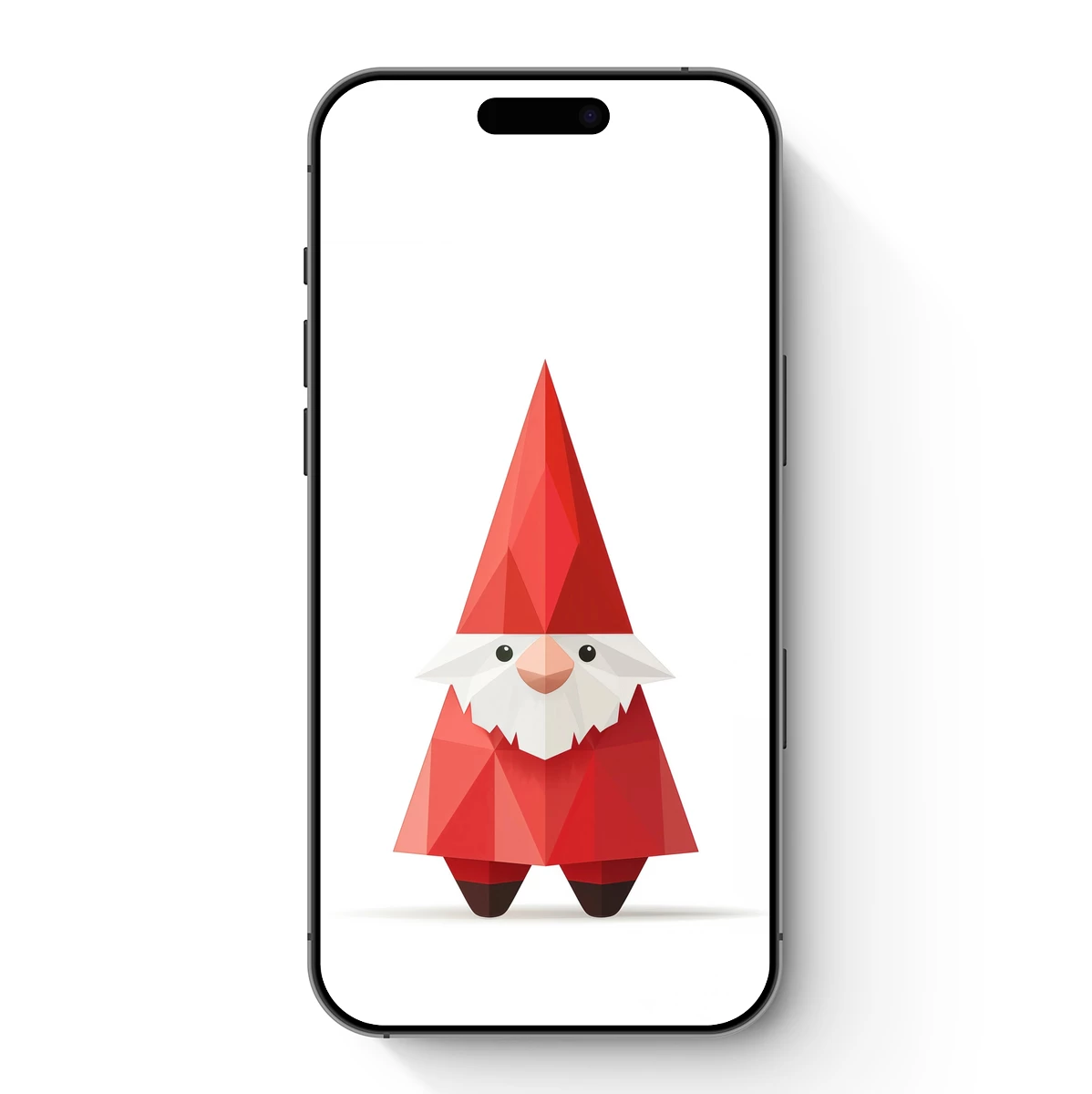 Geometric Gnome: Low Poly Festive Charm