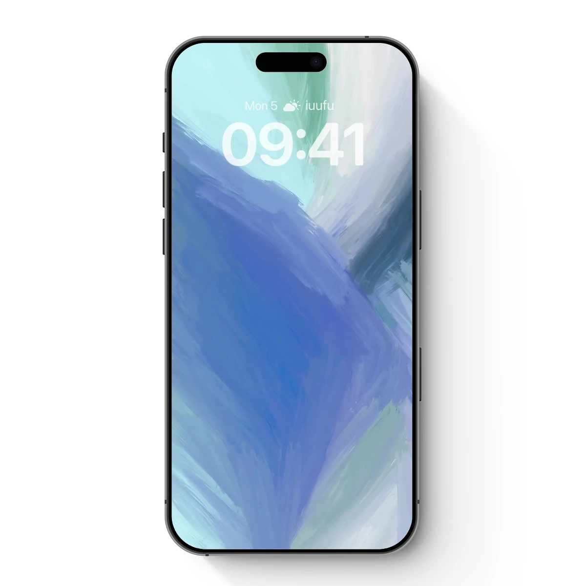 Abstract Brushstroke Symphony in Blue