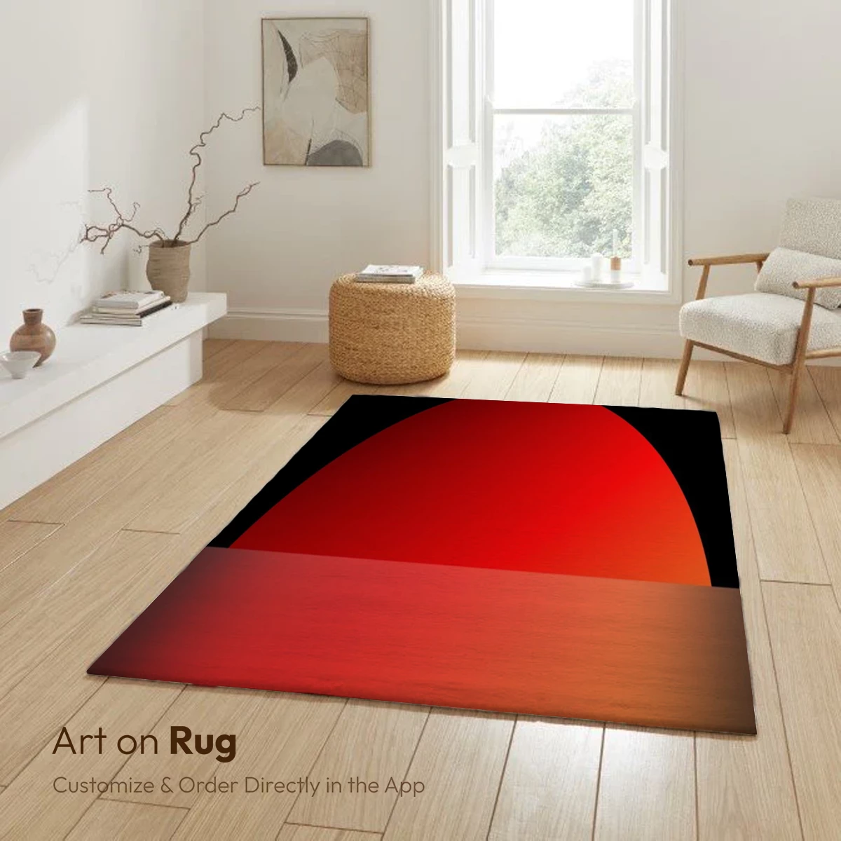 Eclipse of Solitude: Red Sun in Shadow - Image 6