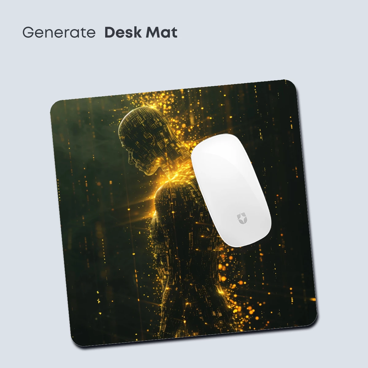 Golden Digital Silhouette: Futuristic Human Form - Image 4