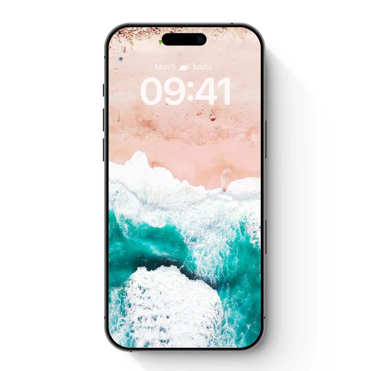 Aerial Symphony of Turquoise Waves and Pink Sands