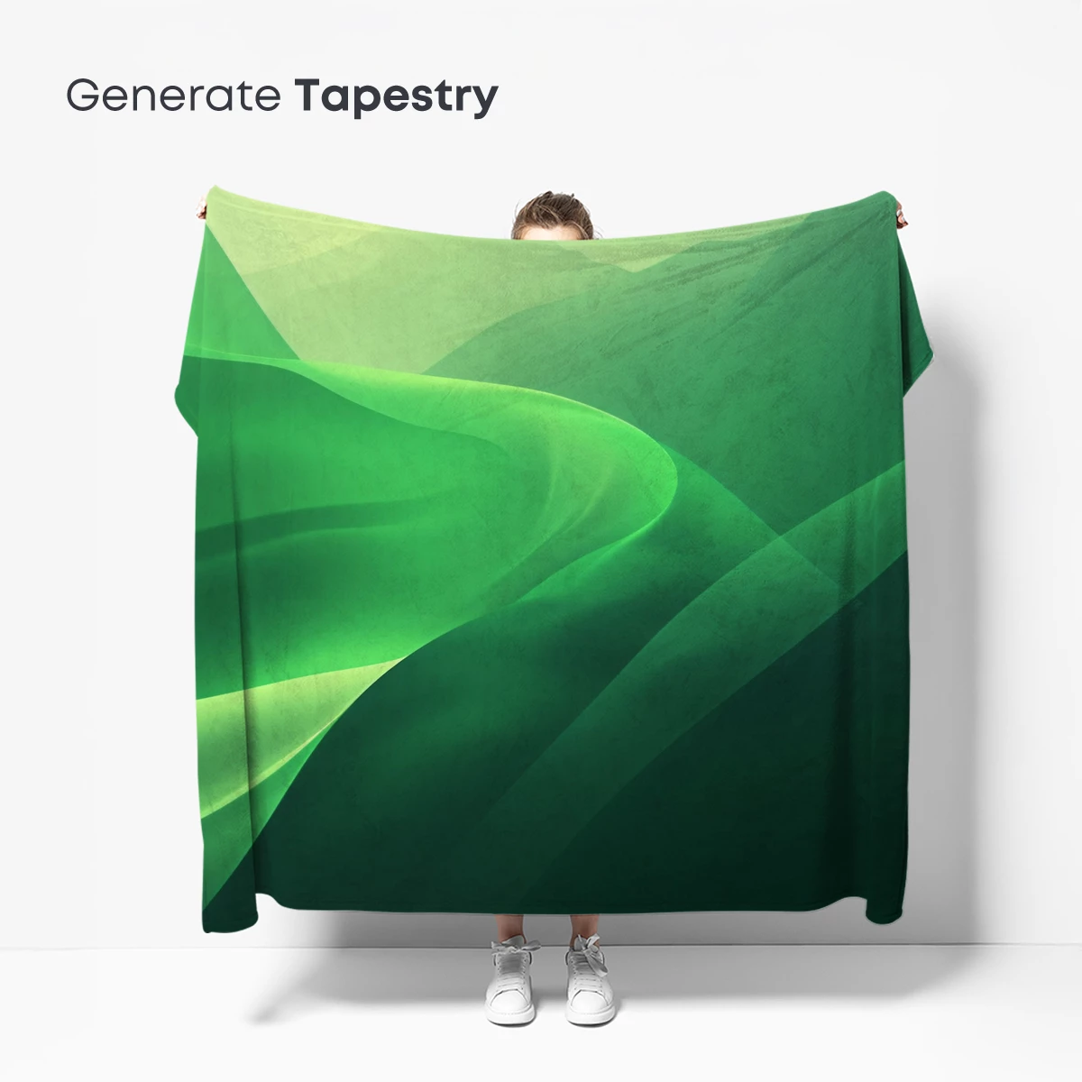 Ethereal Green Waves: A Digital Landscape Symphony - Image 5