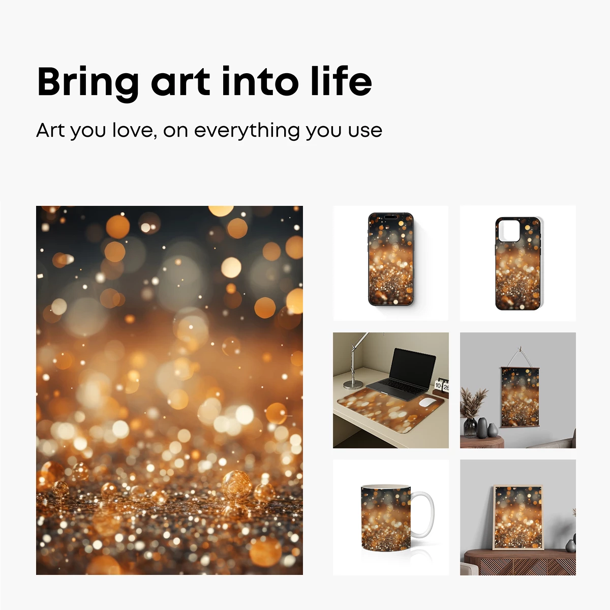 Golden Bokeh Symphony: A Radiant Dreamscape - Image 2