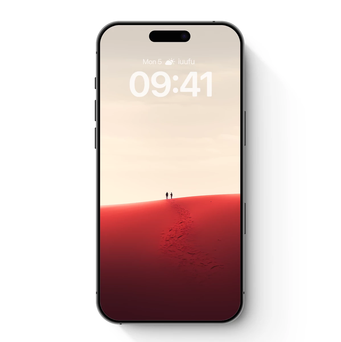 Crimson Dunes: Solitary Wanderers