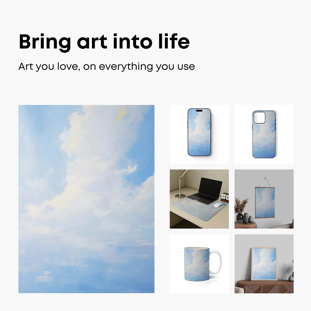 Ethereal Cloudscape: Impressionist Sky Harmony - Image 2