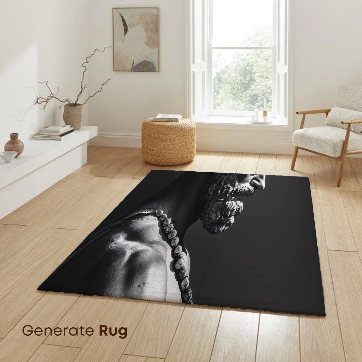 Classical Sculpture in Monochrome: Muscular Form and Beaded Detail - Image 6